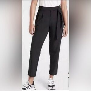 Athleta Skyline Black Women's pull on tie waist pants size 12